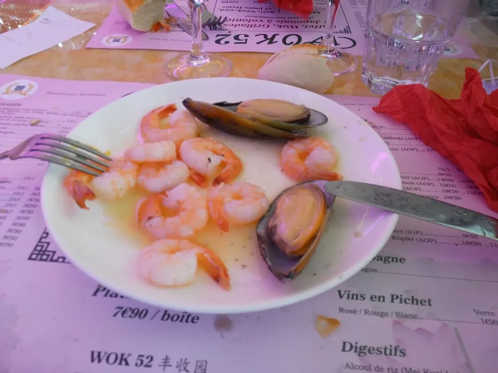 Crevettes Moules Sauce Ail